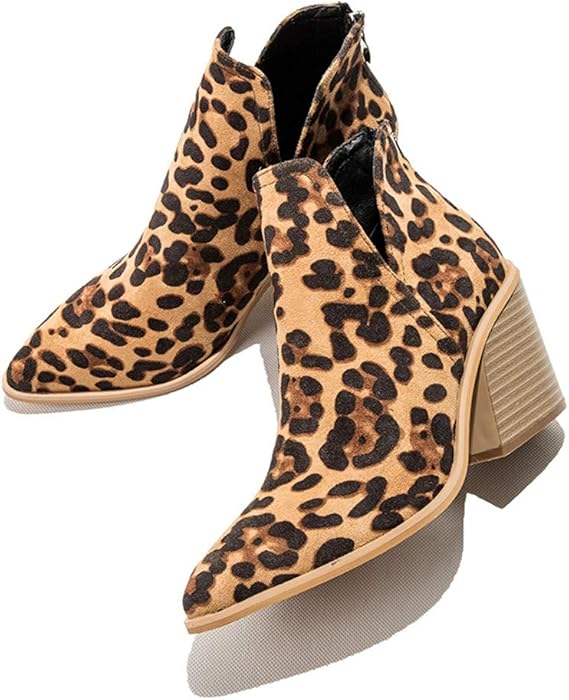 chunky block heel booties
