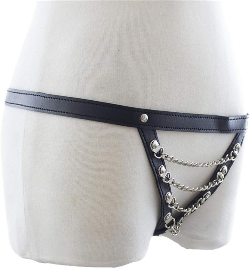 HWL Adult Four Metal Chain Underwear Toys Adjustable Crochet Pants Health Supplies T-shirt