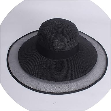 black and white beach hat