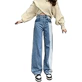 Fashion Straight Leg High Waisted Jeans for Women Regular Relaxed Fit Trendy Vintage Boyfriend Juniors Mom Fit Y2K Jeans…