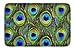 newplenty Doormat Entrance Floor Rug Indoor Mat Non-Slip Flannel for Bedroom Bathroom Living Room Kitchen Home Decorative 60x40CM (Peacock Feather)