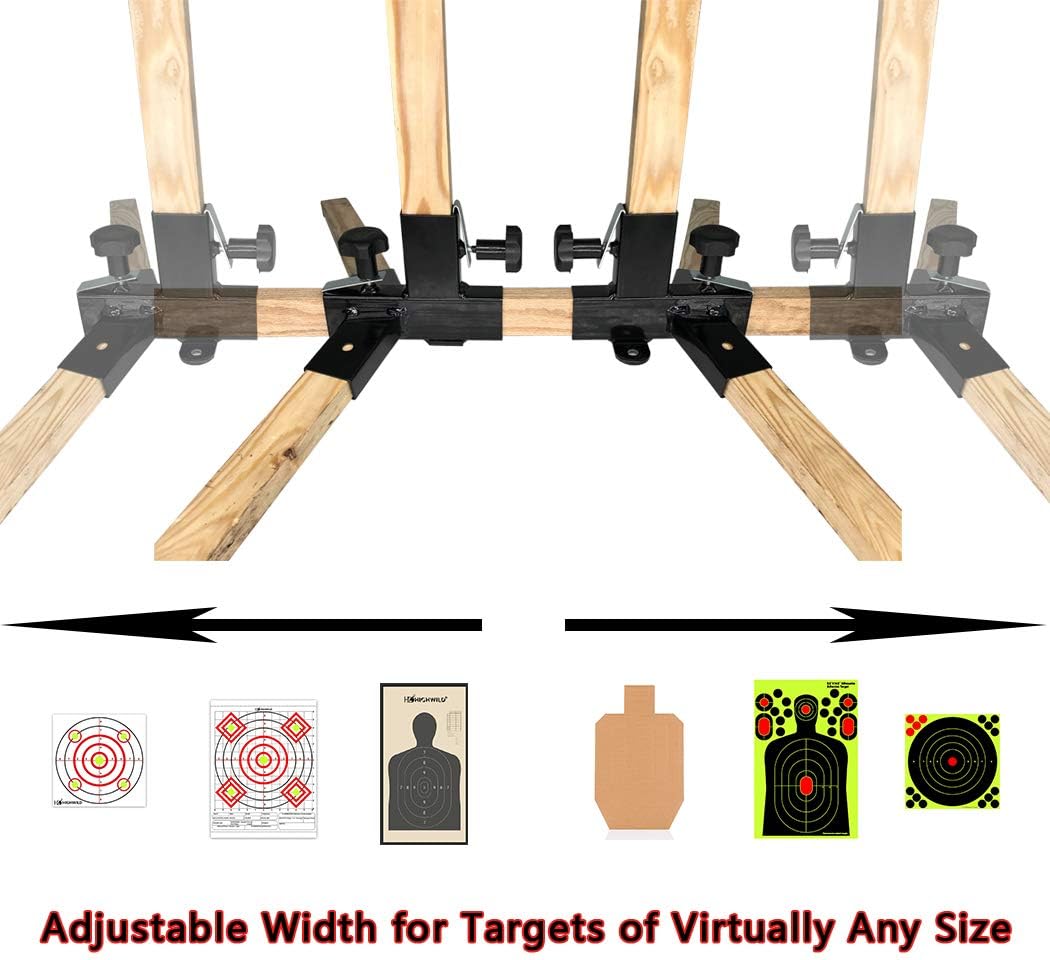 Highwild Adjustable Target Stand Base for Paper Shooting Targets Cardboard Silhouette - USPSA/IPSC - IDPA Practice (2 Set) : Sports & Outdoors