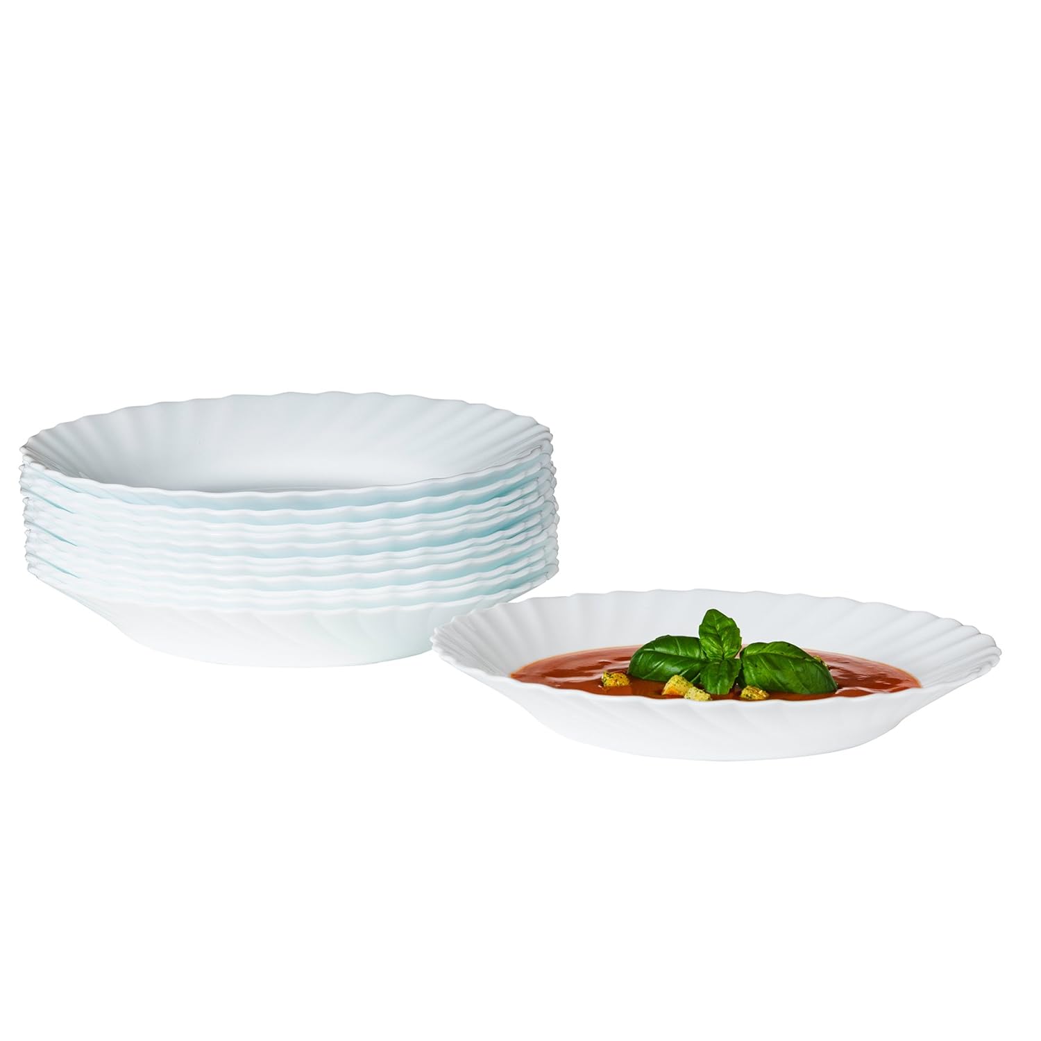Bormioli Plato hondo prima - Juego de 12 | resistente al calor ...