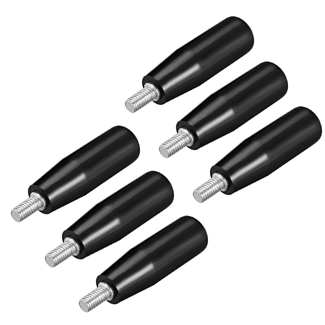sourcing map 6 Pcs Revolving Handwheel Machine Handle M6 Male Threaded Stem