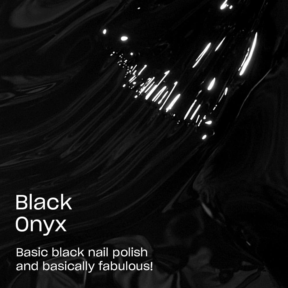 OPI Nail Lacquer Black Onyx | Opaque Dark Black Crème Chip Resistant Nail Polish | Vegan, Fast Drying, Streak Free - Image 3