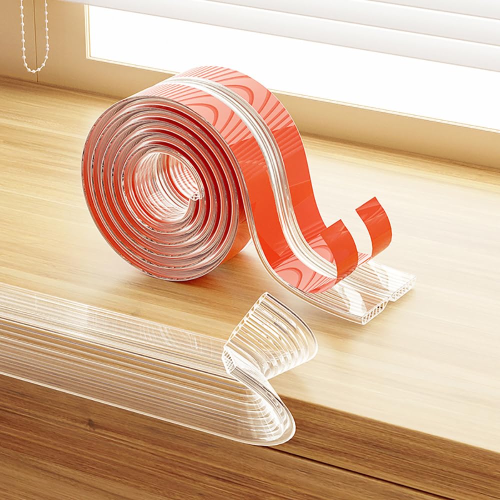 Edge Protector Strip,2M/6.6ft PVC Corner Protectors for Kids Clear Baby Safety Corner Protector Baby Proofing Edge Protector Corner Guards for Tables Window Wall Furniture Against Sharp Corners