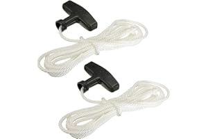 2 Pack Pull Cord with Recoil Starter Handle and 3.9 FT/1.2M Cord Compatible with Honda GX160 GX200 GX240 GX270 GX340 GX390 Pu
