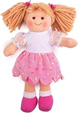 Bigjigs Toys Darcie Rag Doll Small 28cm Removable Clothes Safe From Birth