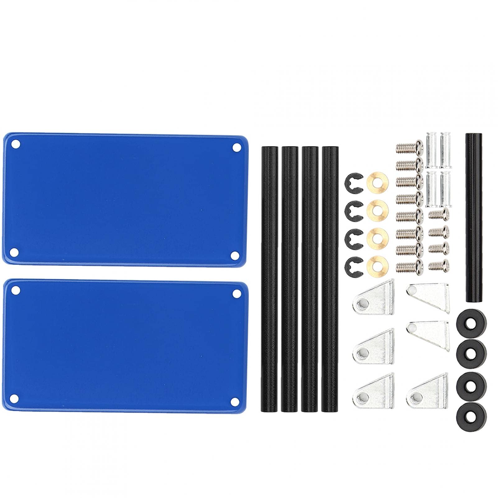 Service Tool Cart | 2-Tier Tools Storage Trolley | Mobile Workshop Garage Repair RC Accessories for 1/8 1/10 1/12 1/16 Scale Model(Blue)