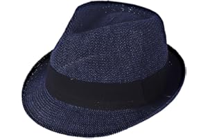 HONCO DIRECT Summer Panama Straw Fedora Hats for Men Women Trilby Hat Foldable Roll Up Short Brim Panama Beach Hat