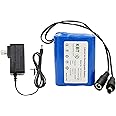 KBT 12V 2400mAh Rechargeable Li-ion Battery, DC5521 Male Connector, Replacement Battery Pack with Charger Compatible with 12V Device RC Car, Boat, Robot, DIY, LED Light Strip, CCTV Camera