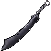 Handmade Cast High-Carbon Steel Blade Sword, Sharp Blade, Full Tang, with Leather Protective Cover Metal Sword All Made of Metal for Collection Outdoor, Hunting Camping Hiking Survival