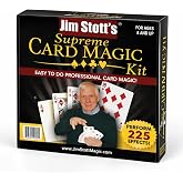 Jim Stott Magic Supreme CardMagic Kit for Kids &ndash; 250+ Easy Magic Tricks | Beginner Magic Set with Cards, Coins &amp; Mind Reading | Street Magic Kit for Boys, Girls, Teens &amp; Adults