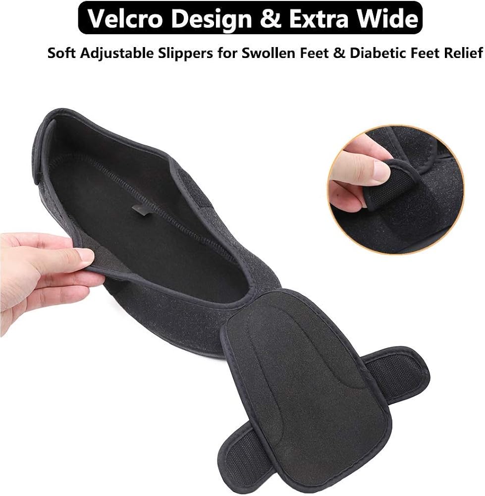 extra wide fitting slippers for swollen feet