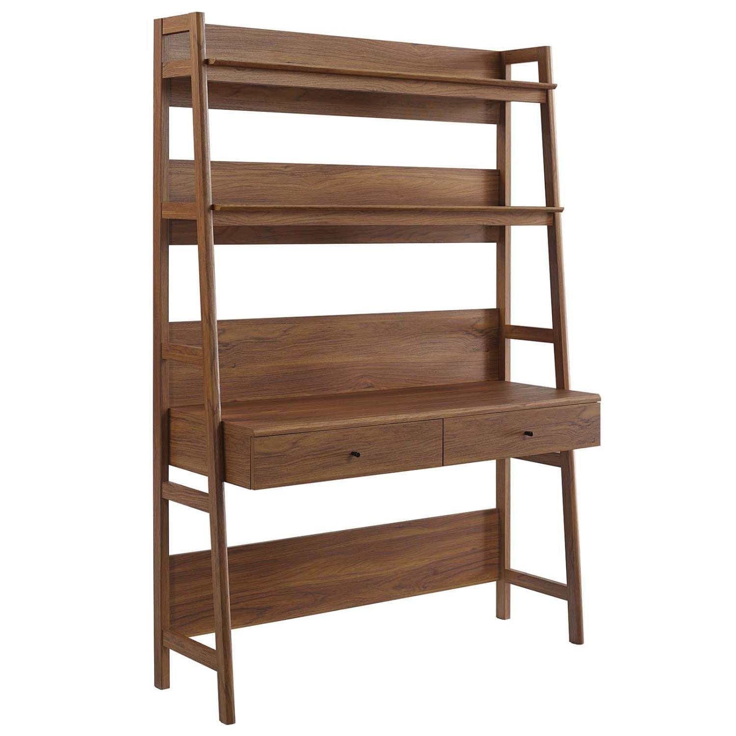 Photo 1 of *SOLD FOR PARTS ONLY** Modway Bixby Home Office Desk with Bookshelf in Walnut