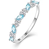 YL Halo Freshwater Pearl Birthstone Ring for Women, Solid 925 Sterling Silver 18K White Gold Plated Eternity Stackable Jewelry Stacking Gifts