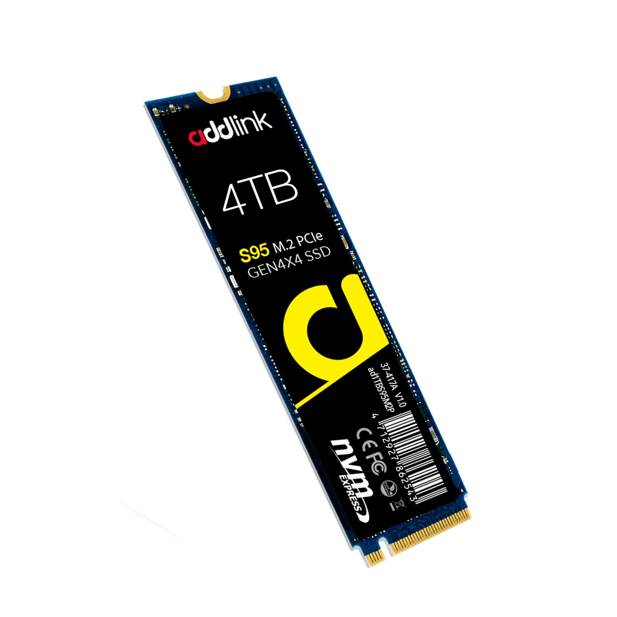 addlink S95 4TB SSD, Game Drive PCIe Gen4 for AI PC Storage Upgrade, Up to 7200 MB/s, M.2 2280 NVMe Internal Solid State Drive - TLC 3D NAND- Compatible with AI PC Gaming — image 1