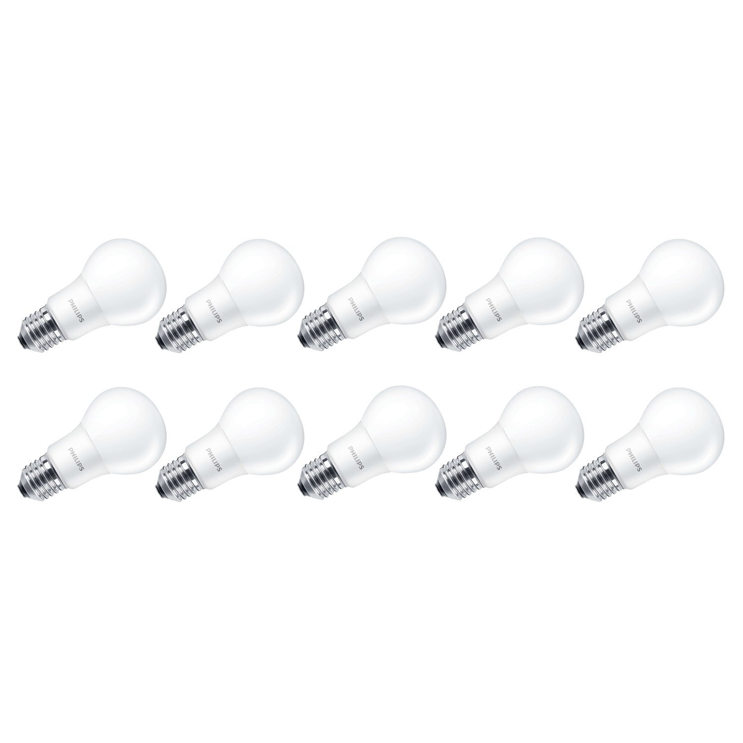 Philips Corepro LED 8 W (60 W) A60, E27 Edison Screw, Bulb, Warm White, Non Dimmable, Frosted - Pack of 10