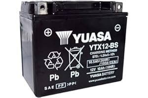 Yuasa YUAM3RH2S YTX12-BS Battery, Multi-Colored