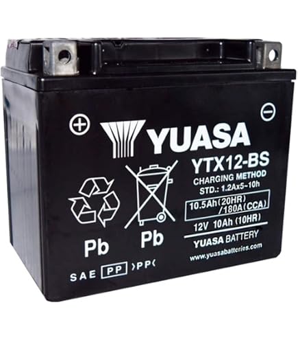 Amazon.com: Yuasa YUAM327BS YTX7L-BS Maintenance Free AGM Battery