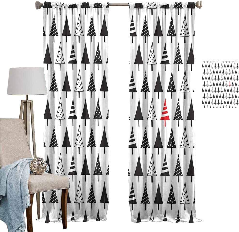 Bedroom Blackout Curtains Christmas Sharp Triangle Winter