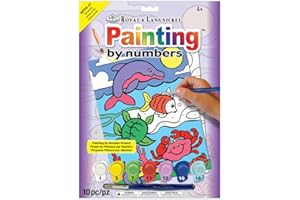 ROYAL & LANGNICKEL Royal Brush MFP-6 My First Paint by Number Kit, 8.75 by 11.375-Inch, Sea Animals