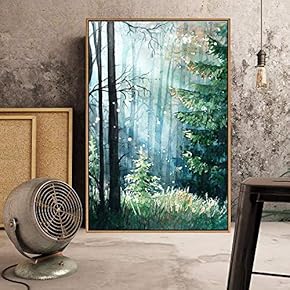 Floating Framed for Living Room Bedroom Forest for