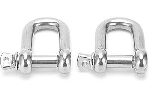 2pcs M18 Screw Pin Anchor Shackle 304 Stainless Steel Heavy Duty D Shape Shackle Lifting Chains Wirerope