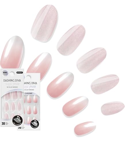 Amazon.com: Dashing Diva Magic Press Nail Set - Shell We Kiss