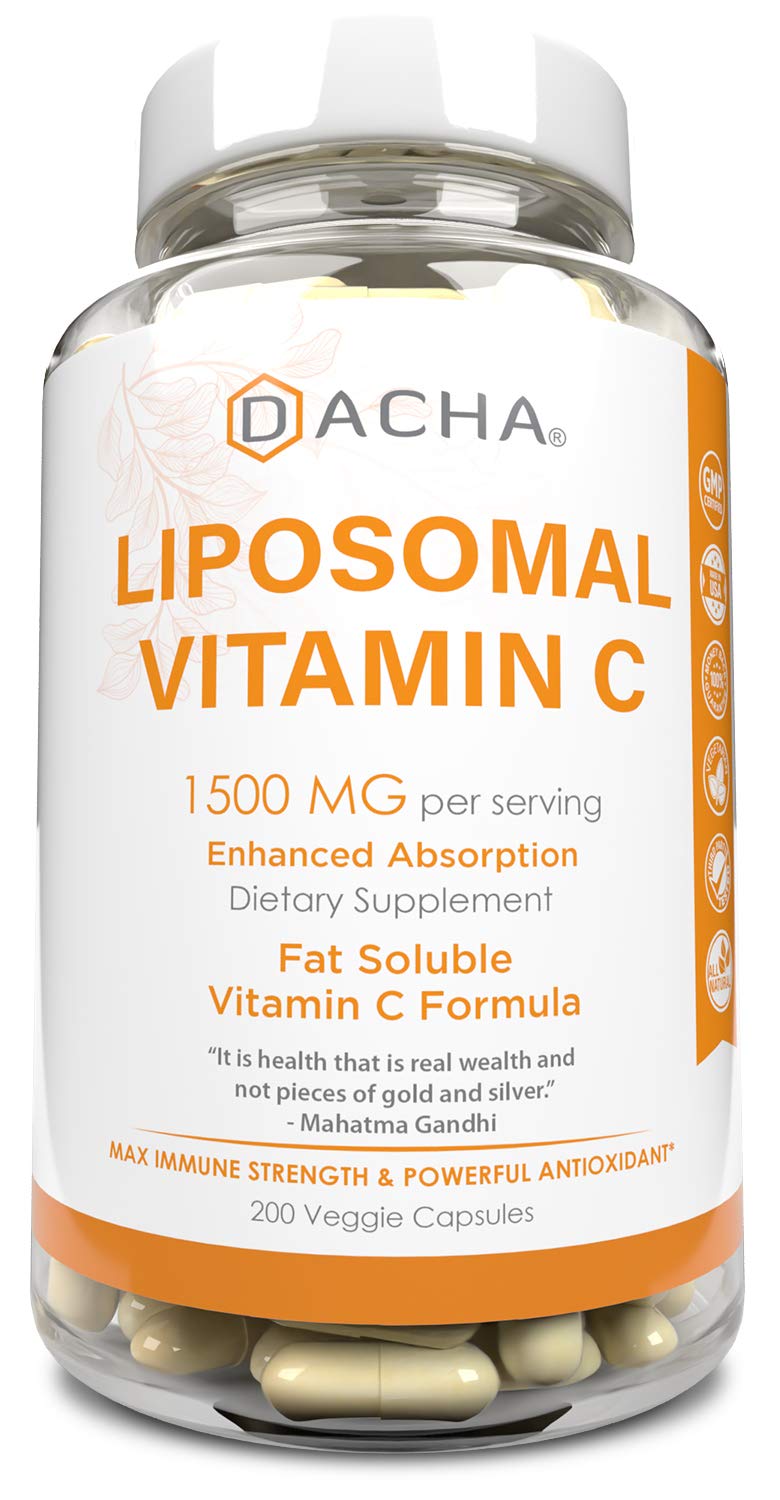 Natural Liposomal Vitamin C 200 Capsules, 1500mg, Immune System