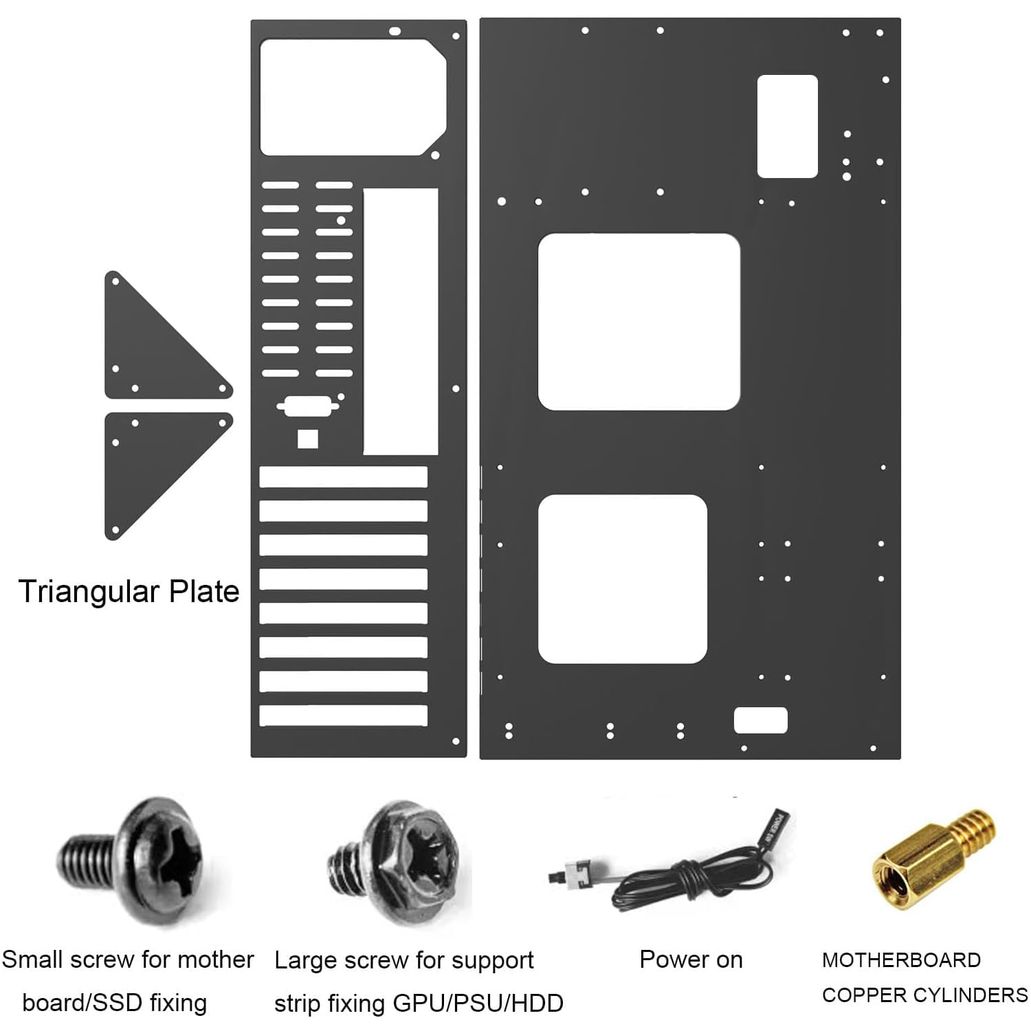 DIY Gaming Computer Case - ATX/M-ATX/ITX Motherboard Compatible, Open Chassis Rack, Mid Tower, Widely Body Heat Dissipation Design, Test Bench