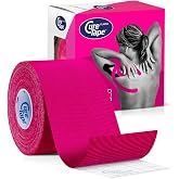CureTape Kinesiology Tape | Waterproof Athletic Muscle Tape | Hypoallergenic pink waterproof kinesiotape supports muscles, joints, knees, feet &amp; back and shoulders for injury recovery.