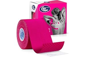 CureTape Classic | Kinesiology Tape for Muscle & Joint Pain | Elastic Therapeutic Tape | Waterproof Athletic Tape | Medical K Tape (Pink)