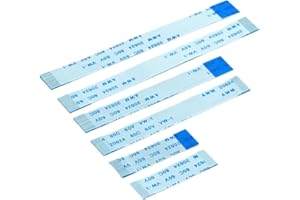 iUniker 6 Pcs PCIe FFC Cable 16Pin 0.5mm Pitch A Type (Same Side Contacts) and B Type(Opposite Side Contacts) for Raspberry P