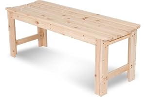 Shine Company Outdoor Wooden Backless Patio Garden Bench, 4 Ft, Natural