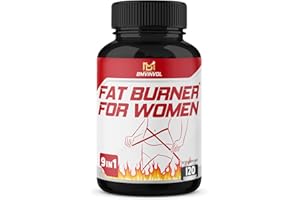 BMVINVOL (120 Capsules) Fat Burner for Women, 9 Powerful Blend of Green Tea, Apple Cider Vinegar, Green Coffee Bean, Garcinia Cambogia, White Kidney Bean, Coleus Forskohlii, Raspberry Ketones, and Others