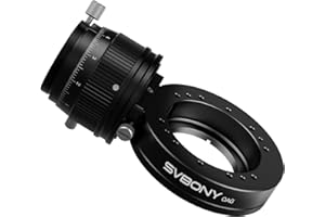 SVBONY SV238 Off-Axis Guider, Astronomy OAG 8x14mm Large Prism Dual Helical Focuser, CNC Structure, Off Axis Guide Scope with