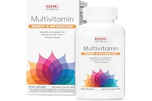 GNC Women’s Energy and Metabolism Multivitamin Caplets, Clinically Proven, Calorie Burn, Focus, 100mg Caffeine, Active Nutrition, Immune, Bone, Beauty, Iron, Biotin, Timed Release, 180 ct, 90 svgs