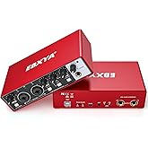 USB Audio Interface for Mac and PC Podcasting Streaming, Audio Interface for Guitar Professional Computer Recording Music, Vo