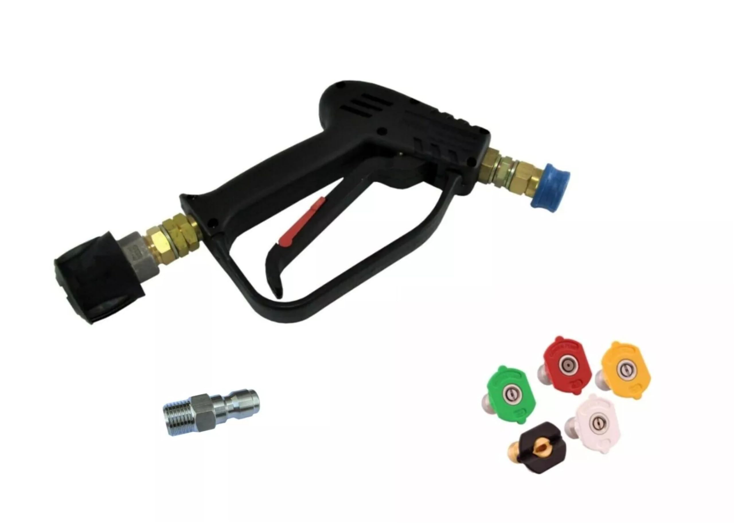 PressureWasherPartsUK HP280 Trigger Compatible To Fit Nilfisk Pressure Washers Inlet & 11.6mm Q/R & 5 Nozzles