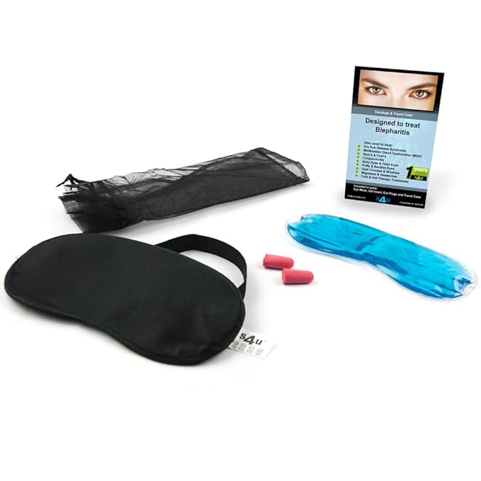 Blepharitis Eye Mask & Gel Pack for cold or warm therapy + Ear Plugs S4U (tm) Amazon.co.uk