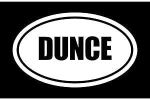 Beach Graphic Pros 6" die Cut White Vinyl Dunce Oval Euro Style Vinyl Decal Sticker