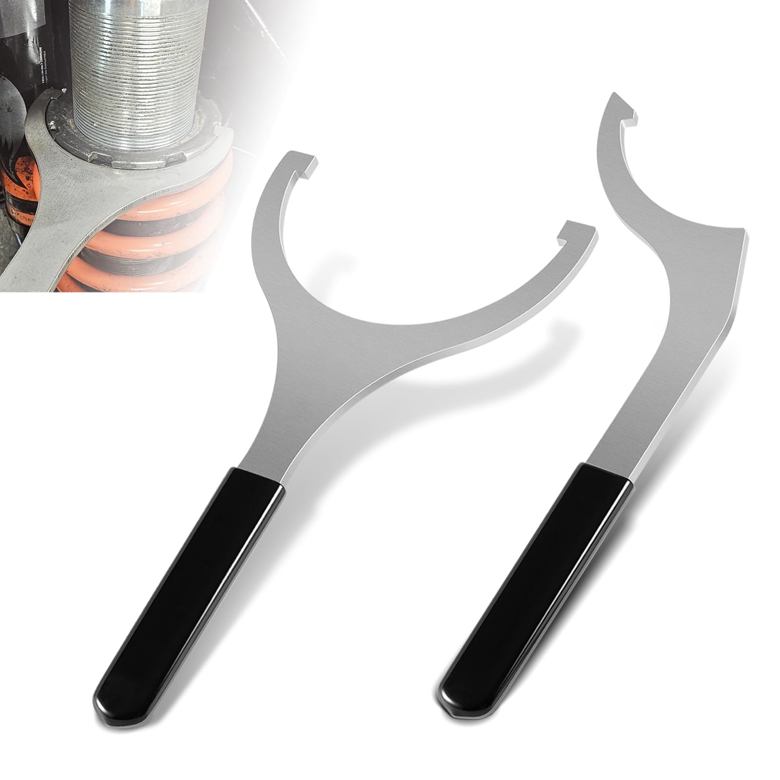 Photo 1 of 3.0" Spring Preload Spanner Wrench fit for Can-Am X3, Polaris RZR, and Yamaha YXZ UTVs Models with 3.0" Shock Body (for FOX 3-inch Shocks Body)