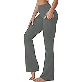BUBBLELIME 29"/31"/33"/35"/37" High Waist Yoga Pants Tummy Control for Womens Bootcut Workout Flared Basic/Out Pockets