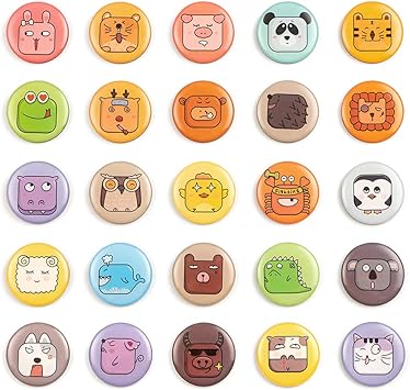 Amazon Com G Morcart 25 Pcs Animal Face Emoji Refrigerator