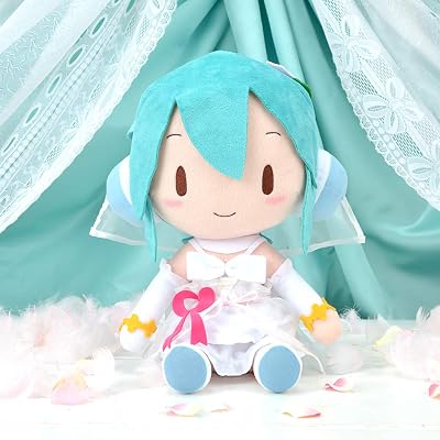 Hatsune Miku Project DIVA Arcade Future Tone Special Fluffy Plush Hatsune Miku - White Dress