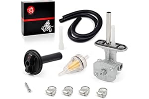 MOTO1988 Petcock Fuel Cock & Lever For YAMAHA Kodiak 400 2000-2006 Kodiak 450 2003-2006 GRIZZLY 450 2007-2011 GRIZZLY 400 2007-2008 5GH-24500-10-00 Tank Cock