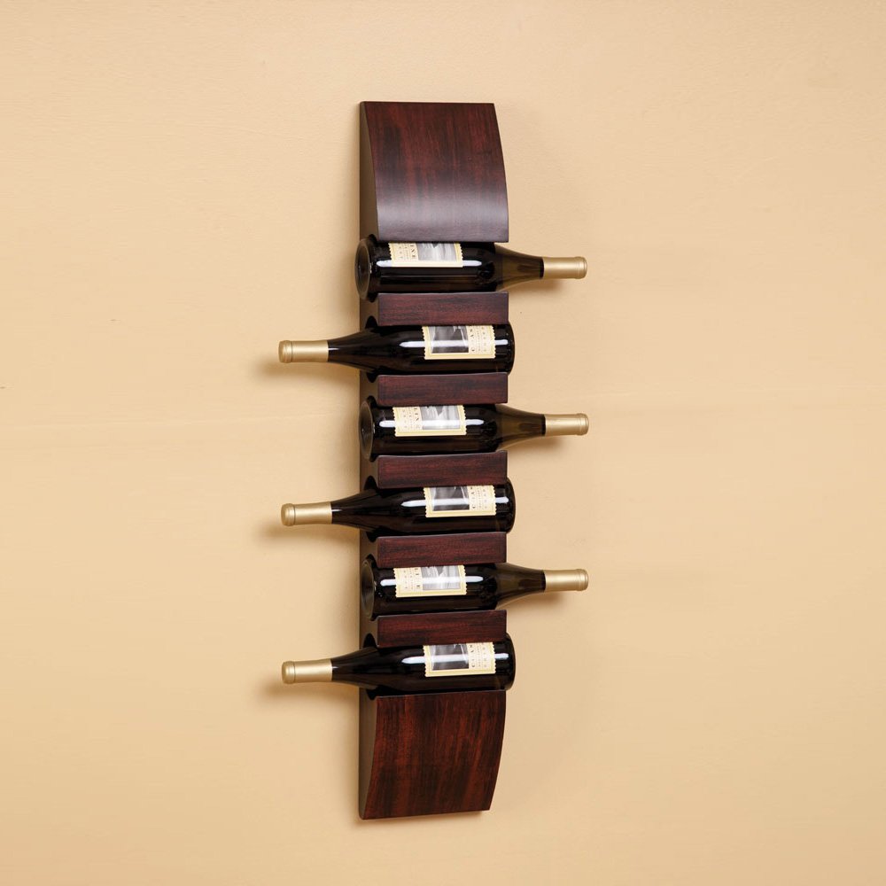 Wood WINE BOTTLE Holder Rack WALL MOUNT 6 bottle 3FT 746851410468 eBay