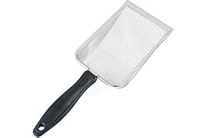 SMARTTAIL Cat Litter Scoop,Scoop Away Cat Litter,2mm Hole Kitty Litter Scoop,Small Stainless Steel Mesh,Easy to Clean Metal Cat Litter Scoop,Scoop for Lightweight Kitty Litter,Beach Sand