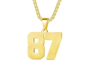 MUERDOU Number Necklace for Men Athletes Number Chain Stainless Steel Jersey Pendant Personalized Sports Jewelry Gift for Men Basketball Baseball Football